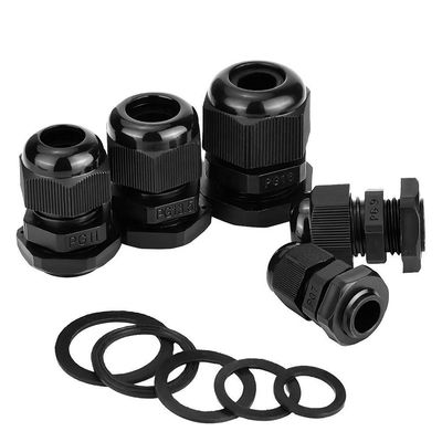 PG9 Nylon Cable Gland Joint Waterproof IP68 For 4mm - 8mm Dia Cable Wire