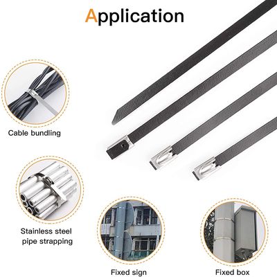 Polyester Coated Stainless Steel Cable Clamps Flexible Wire Bundle Holder