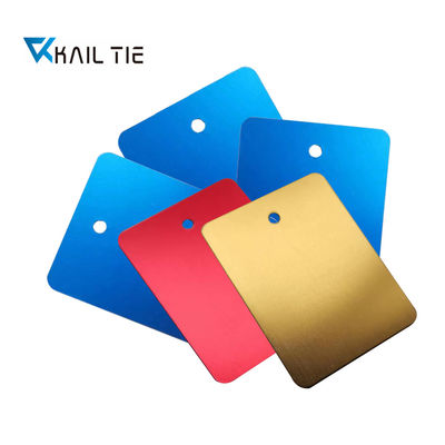 OEM Aluminum Name Plate 73*38*0.5mm Identification Color Name Tags For Equipment