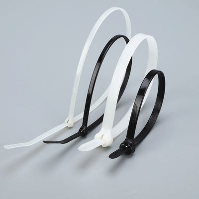 11.8 Inch Black Nylon Cable Tie Wrap With Stainless Steel Inlay Metal Insert