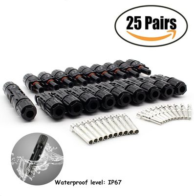 2t Female Nylon Solar Panel Connectors 1000V 1500V IP67 Protection