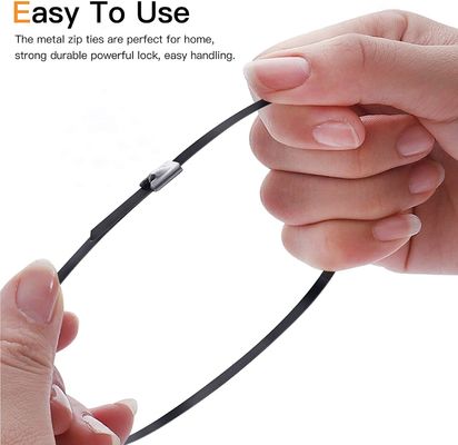 Polyester Coated Stainless Steel Cable Clamps Flexible Wire Bundle Holder