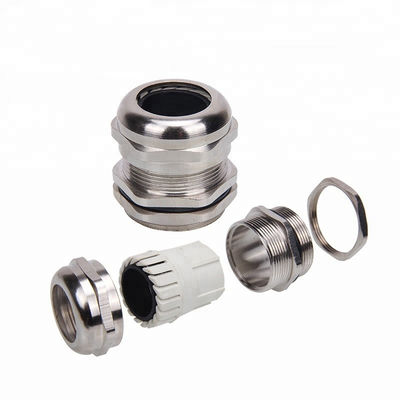 NPT 1 Inch Brass Electrical Cable Gland Waterproof IP68 Thread Length 9mm